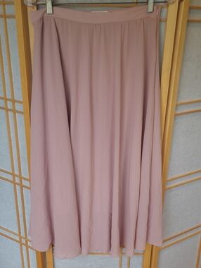 Space 46 Women's Flowy Midi Skirt in Dusty Rose